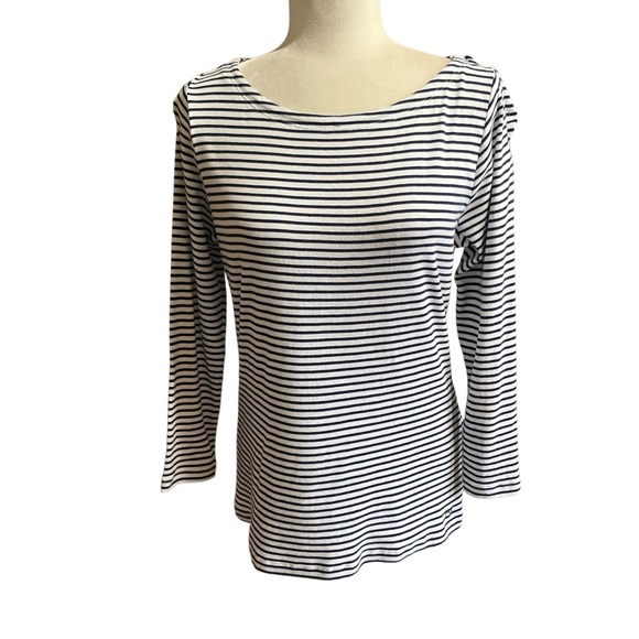 Vineyard Vines blue striped nautical cottage core coastal core long sleeve shirt - Picture 1 of 9